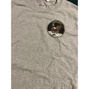 Men’s Apollo 11 NASA Mission Logo Short Sleeve T-Shirt MEDIUM Hanes Space Mars